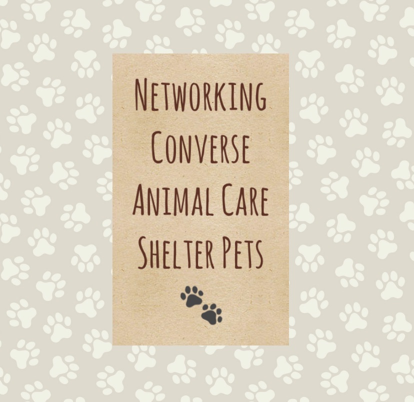 Visual Reference: Networking Converse Animal Care Shelter Pets