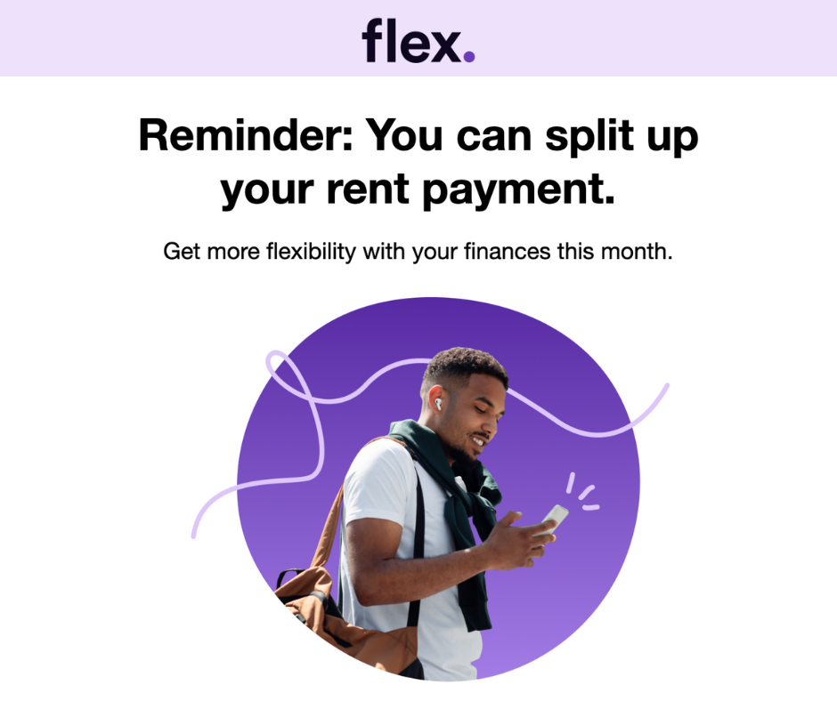 Reminder: You can split up your June rent payment! Flex offers you a ...