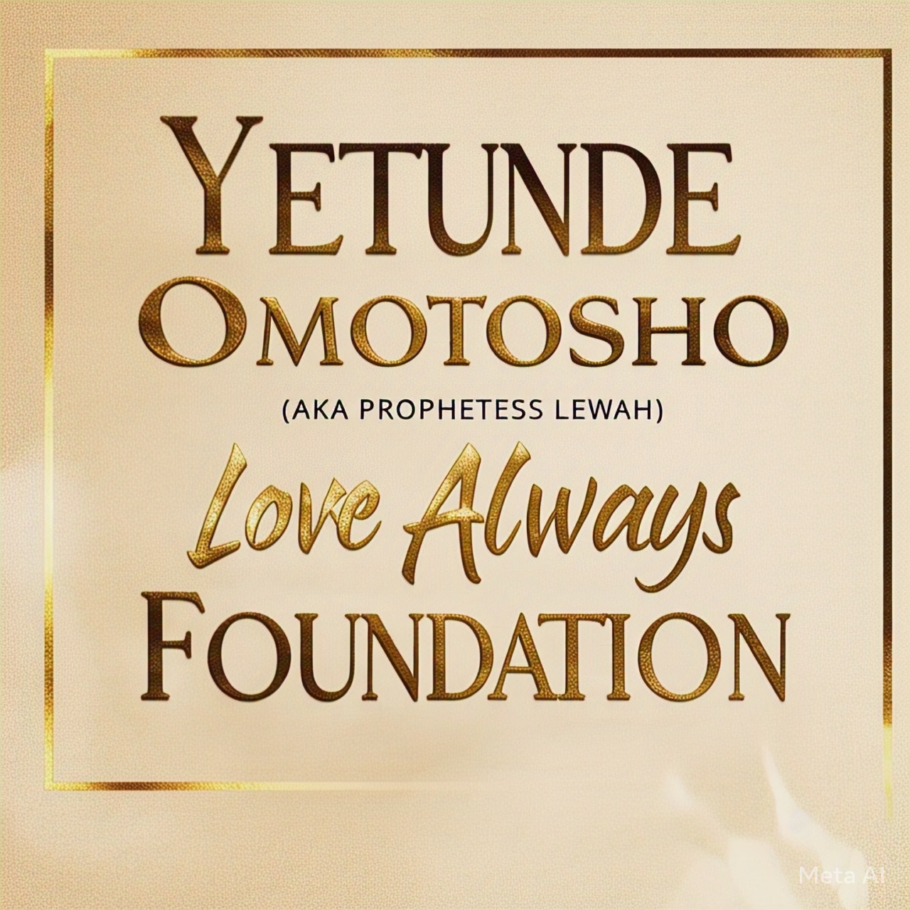 Yetunde Omotosho -Prophetess Lewah; Love Always Foundation | Ibadan