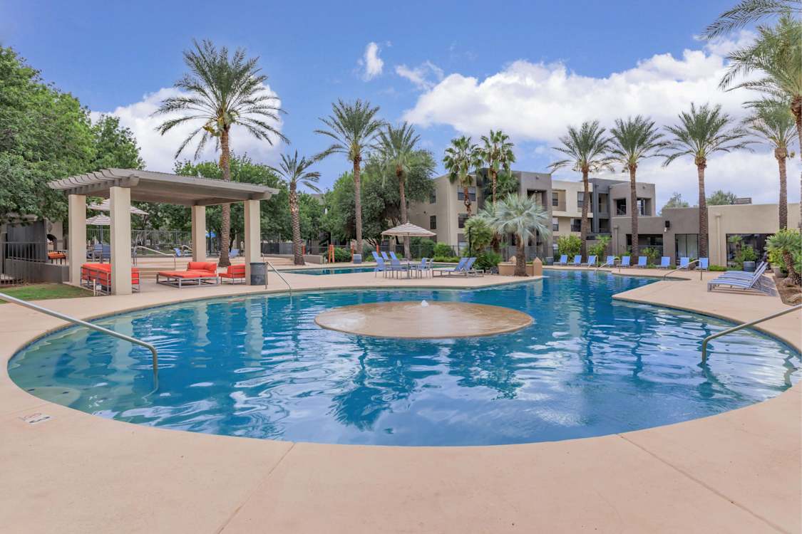 View of Modern elegance lives at Riverwalk Luxury Apartments. Our pet-friendly ...