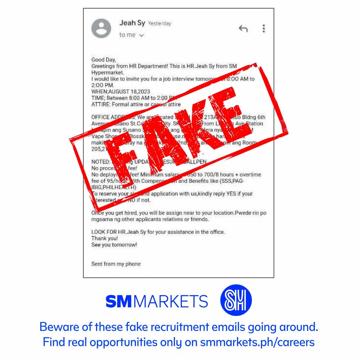 SM Markets - 🚨Scam alert!🚨 Be careful and don't believe... | Facebook