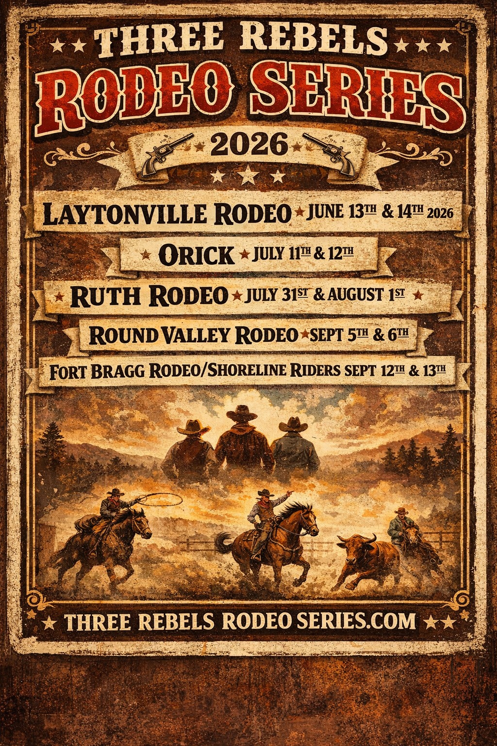 THREE REBELS RODEO