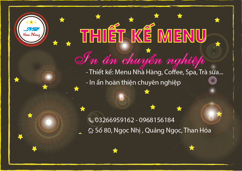 NP - Thiết kế & In ấn Menu | Thanh Hóa