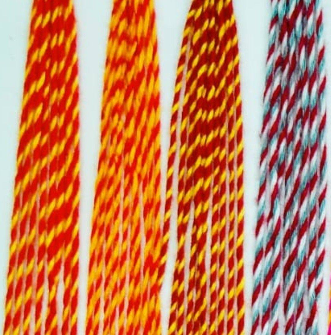 #rainbowthinzari#rakhimaterial#fancythreads DM for any query ...