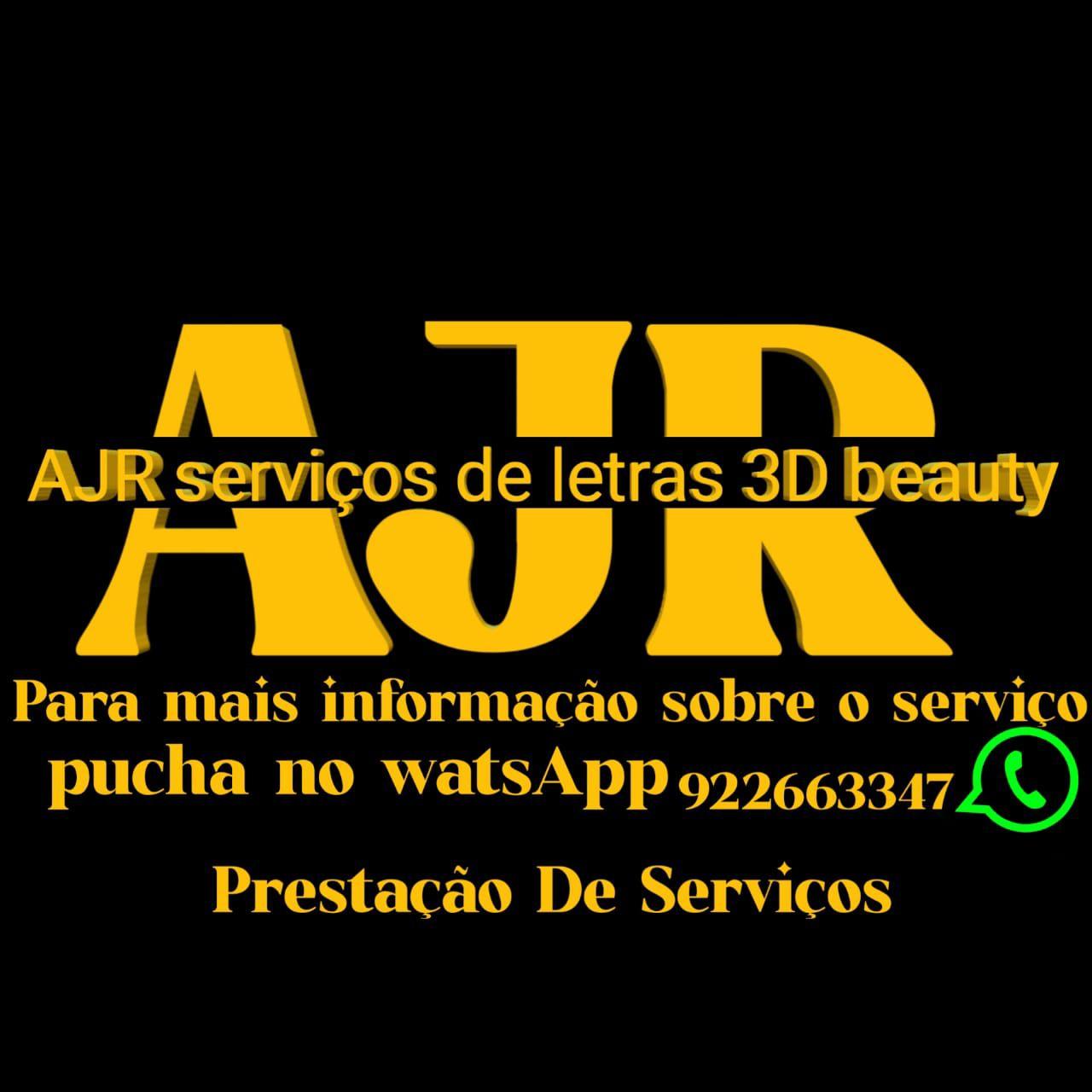 JR prestação de serviços letras 3D