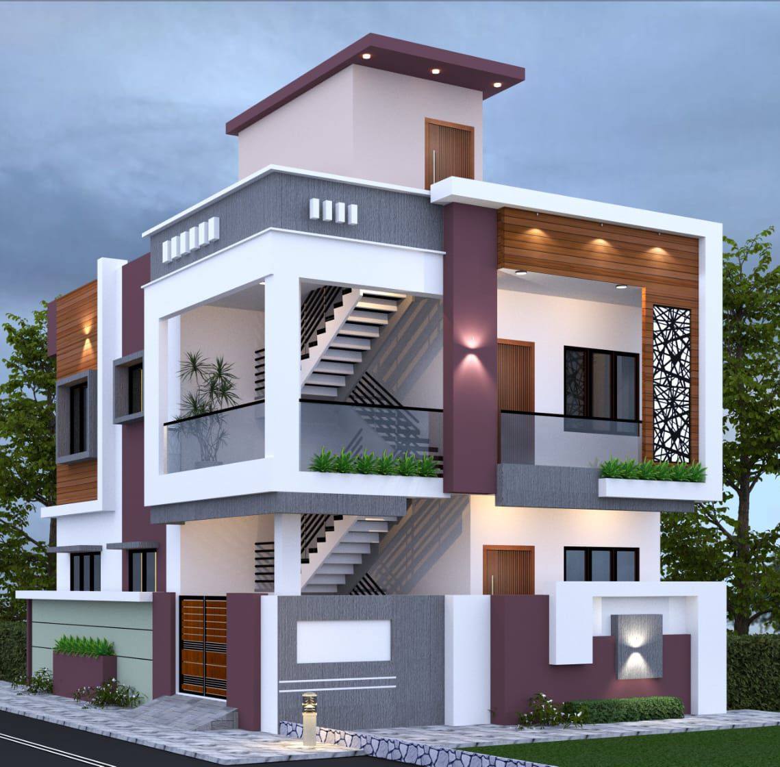 Caption: A timeless neo-classical facade with clean proportions, warm ...
