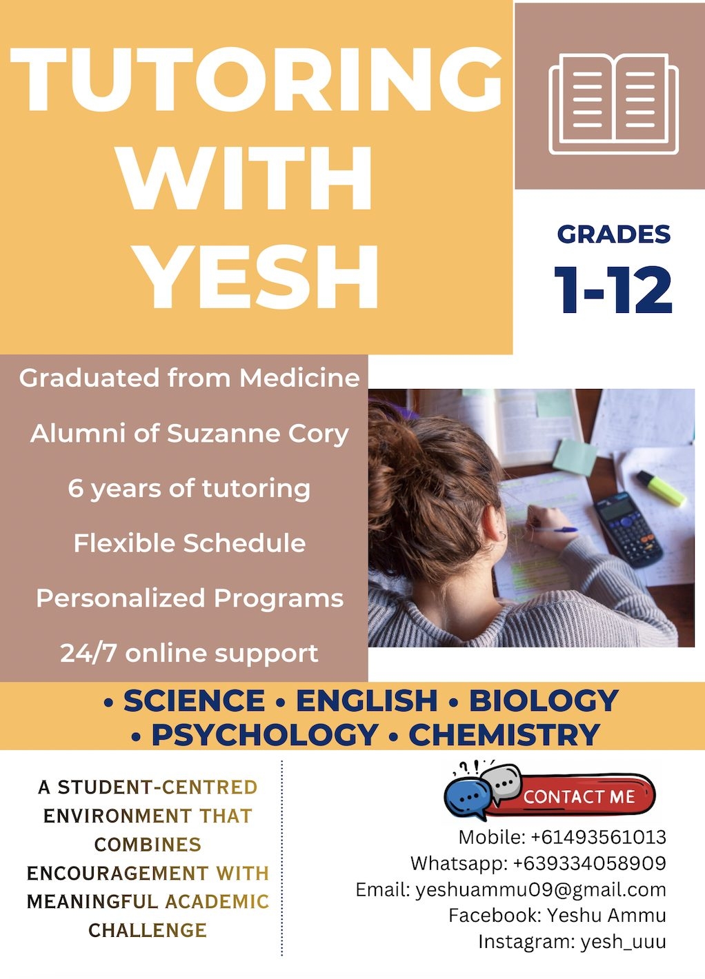 Tutoring with Yesh
