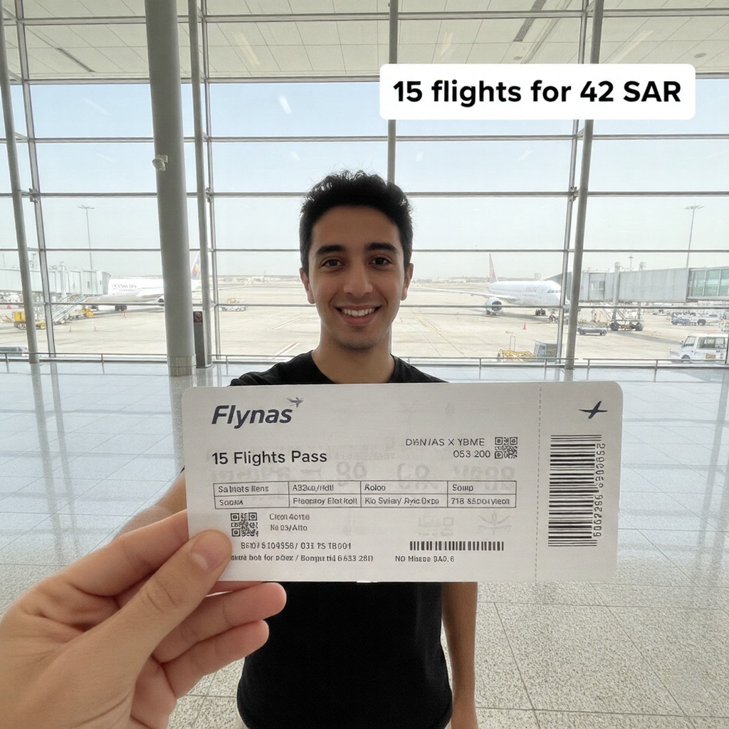 🎉 Take the chance to get 15 free flights for only 42 SAR ️ — traveling ...