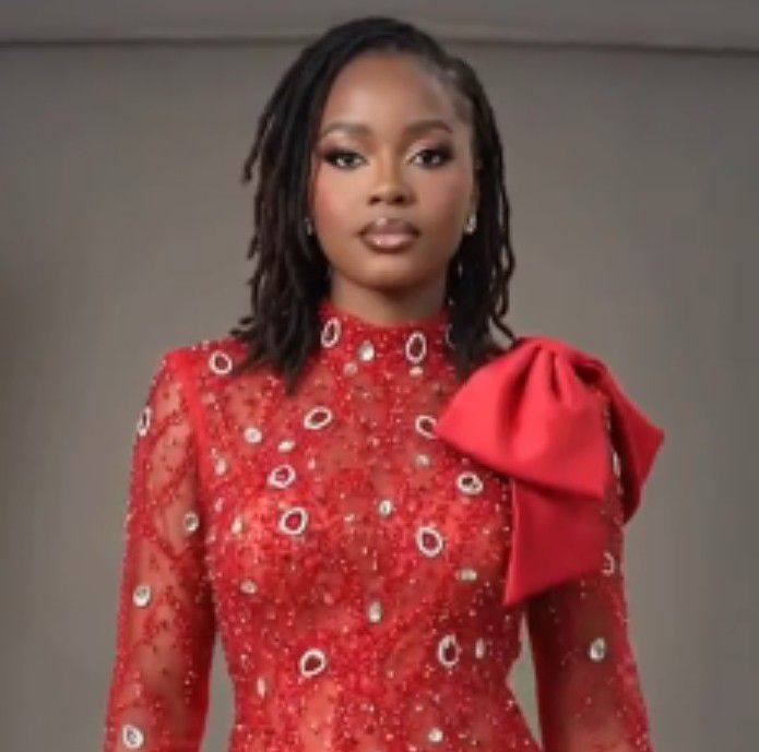 This stunning Ankara-inspired gown combines vibrant pink and yellow ...