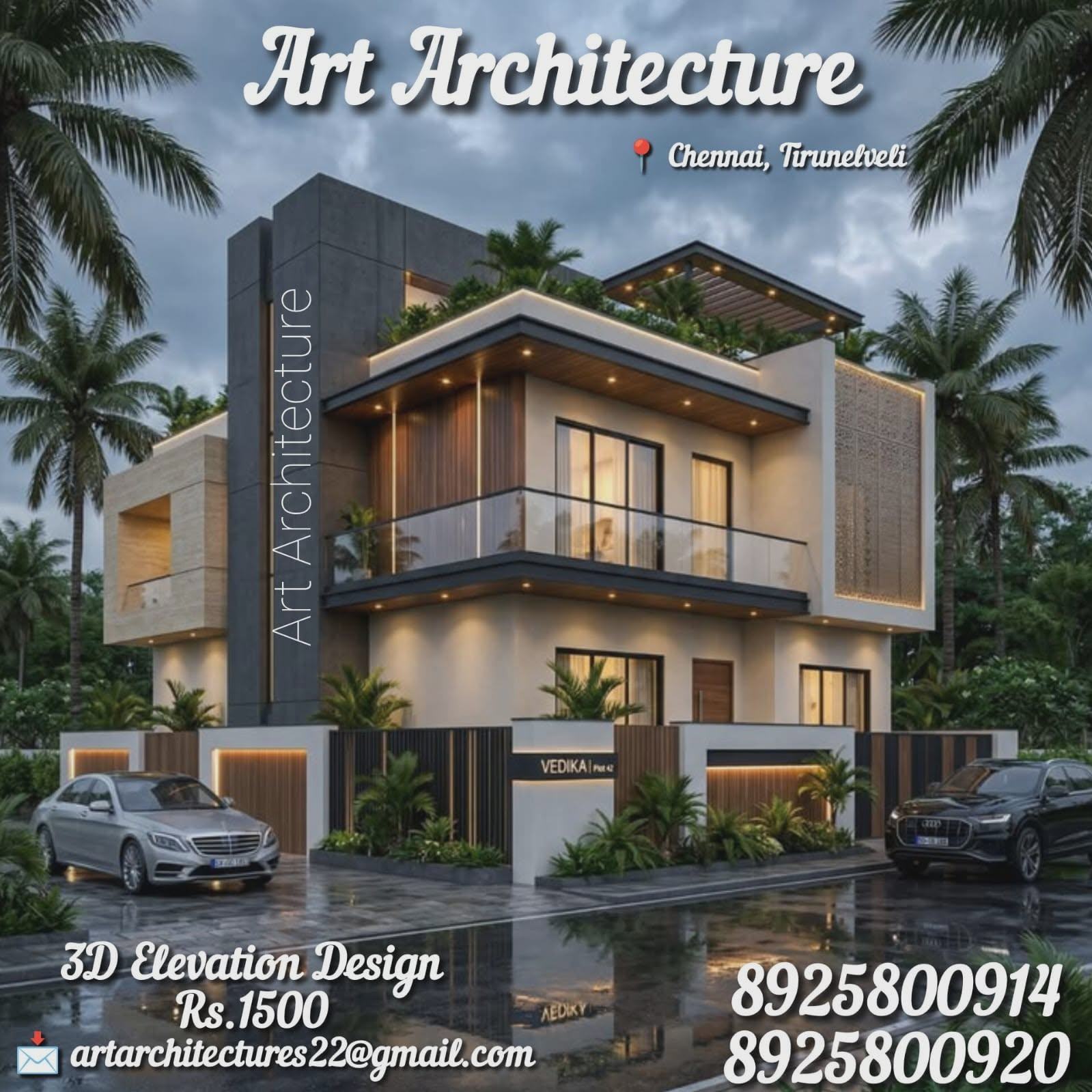 Modern Brick House in India | 2,850 Sq Ft Dream Home with Pooja Room ...