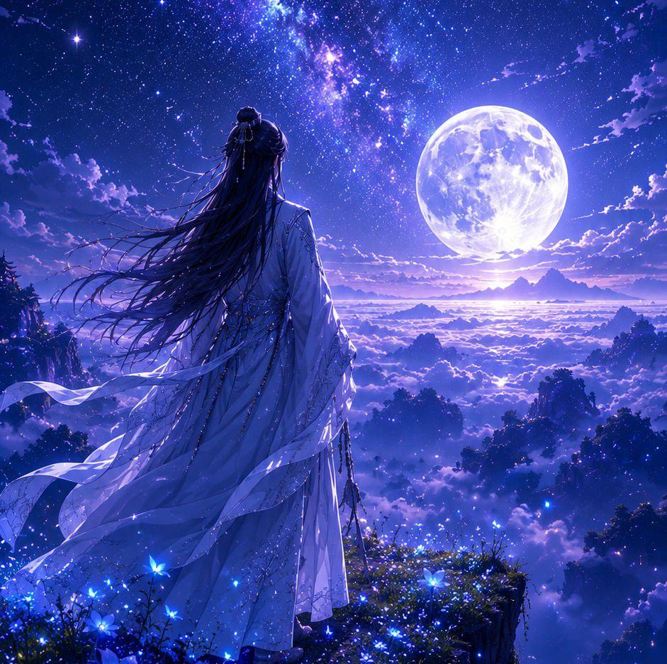 Follow the glowing path where dreams bloom under the moonlight, and ...