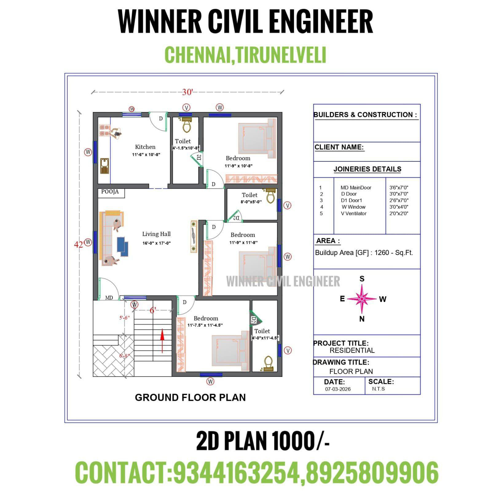 BEAUTIFUL 3D HOUSE PLAN 🏠 084180 91762 | ArchiAkshay