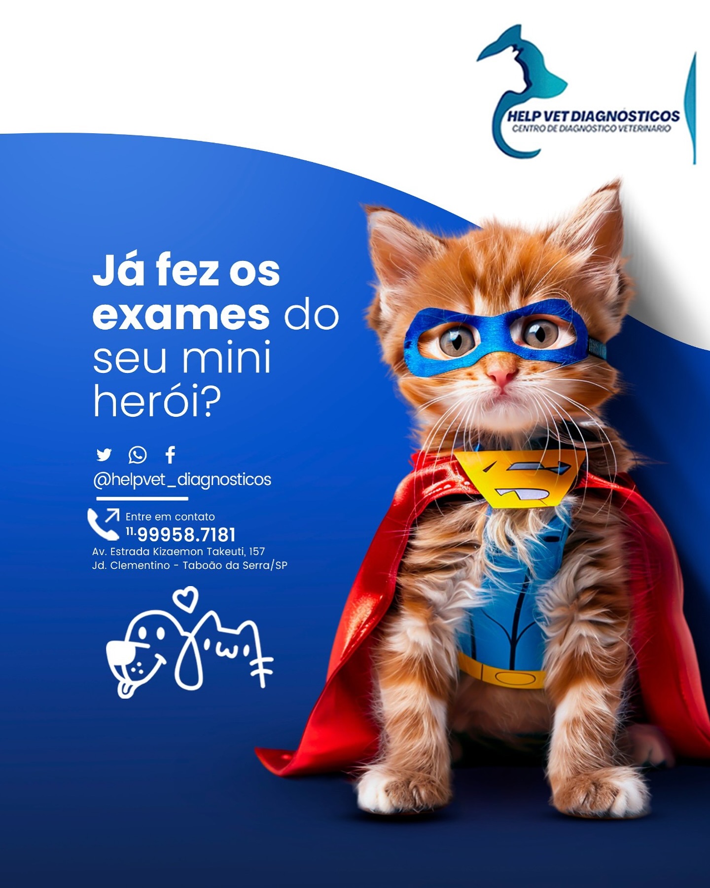 Help Vet Diagnósticos - Cuide do seu pequeno herói com exames regulares ...