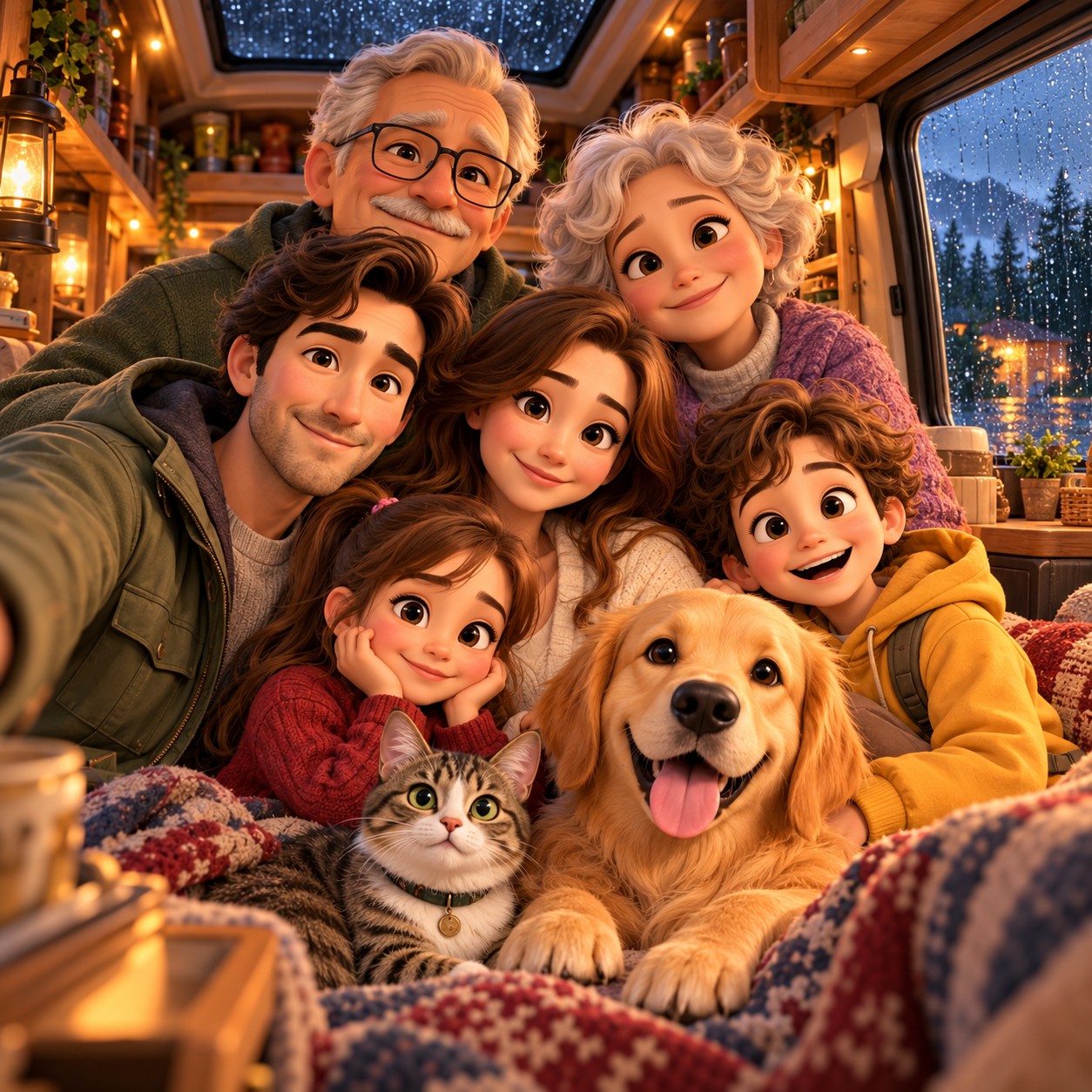 ⛺🌧️ **A Cozy Night in the Middle of a Storm ️** Deep in the forest ...