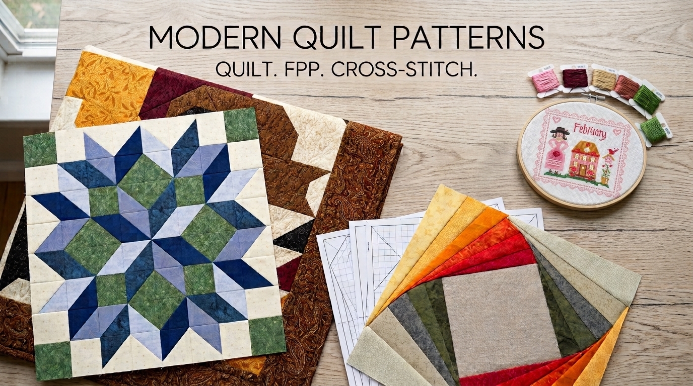 Foundation Paper Piecing (FPP) Beginner Quilt Patterns & Ideas | Hello ...