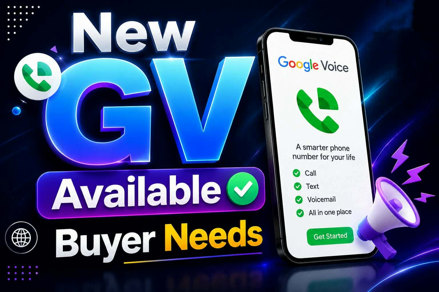 GOOGLE VOICE /TEXTNOW/TOLKATONE /GMAIL ECT- Buy Sell | Facebook