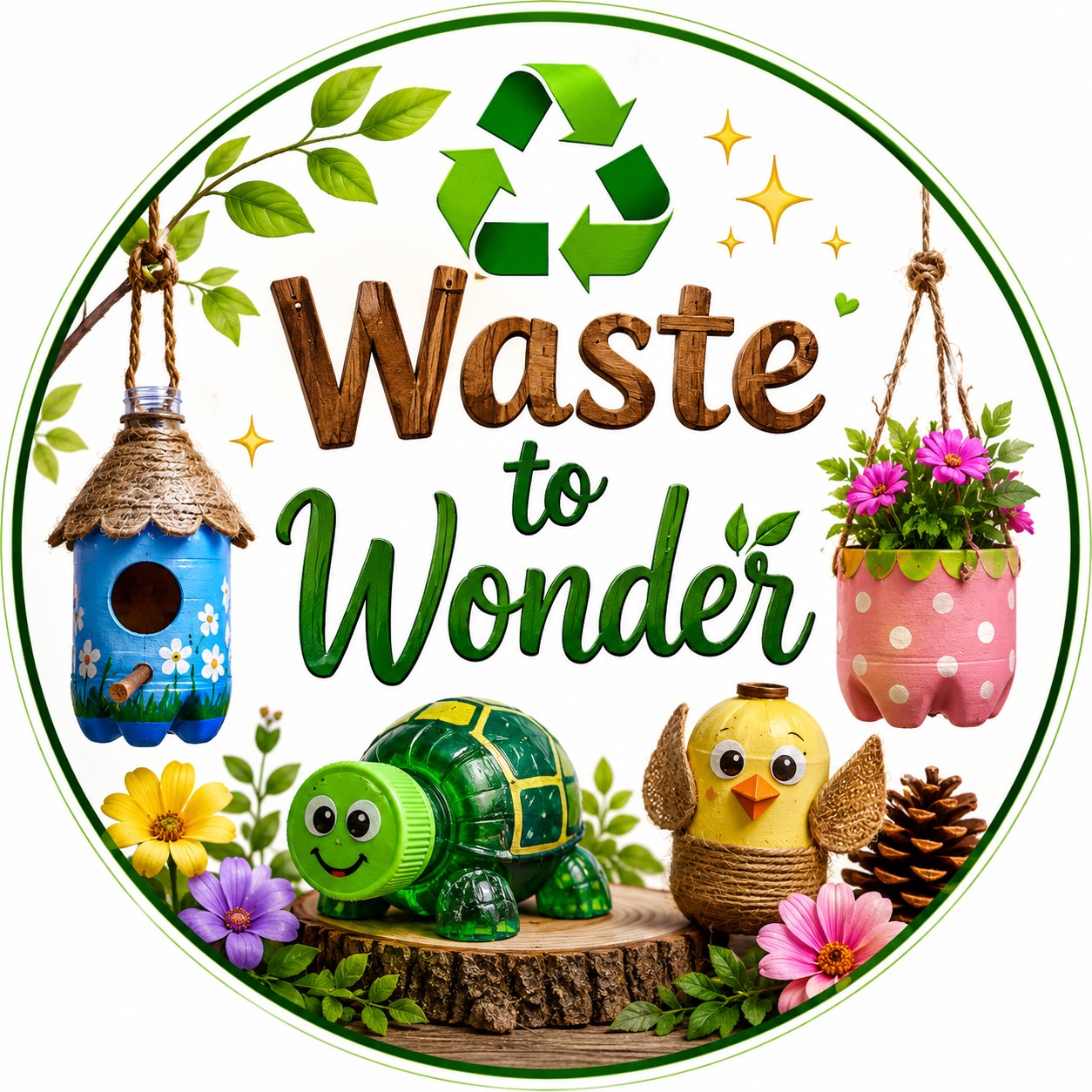 Hands transform a simple tin can into a fairy house complete with a ...
