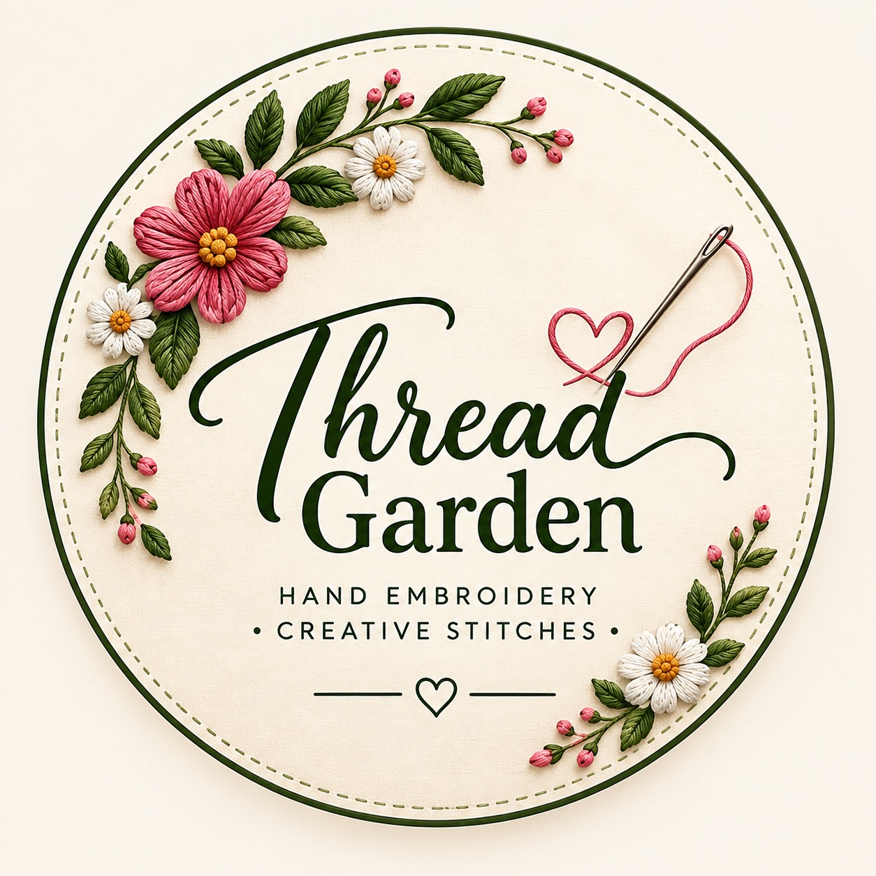 Cable Chain Stitch Line Embroidery #embroidered | Thread Garden