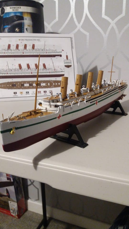 Airfix 1:600 RMS Mauretania scale model kit review