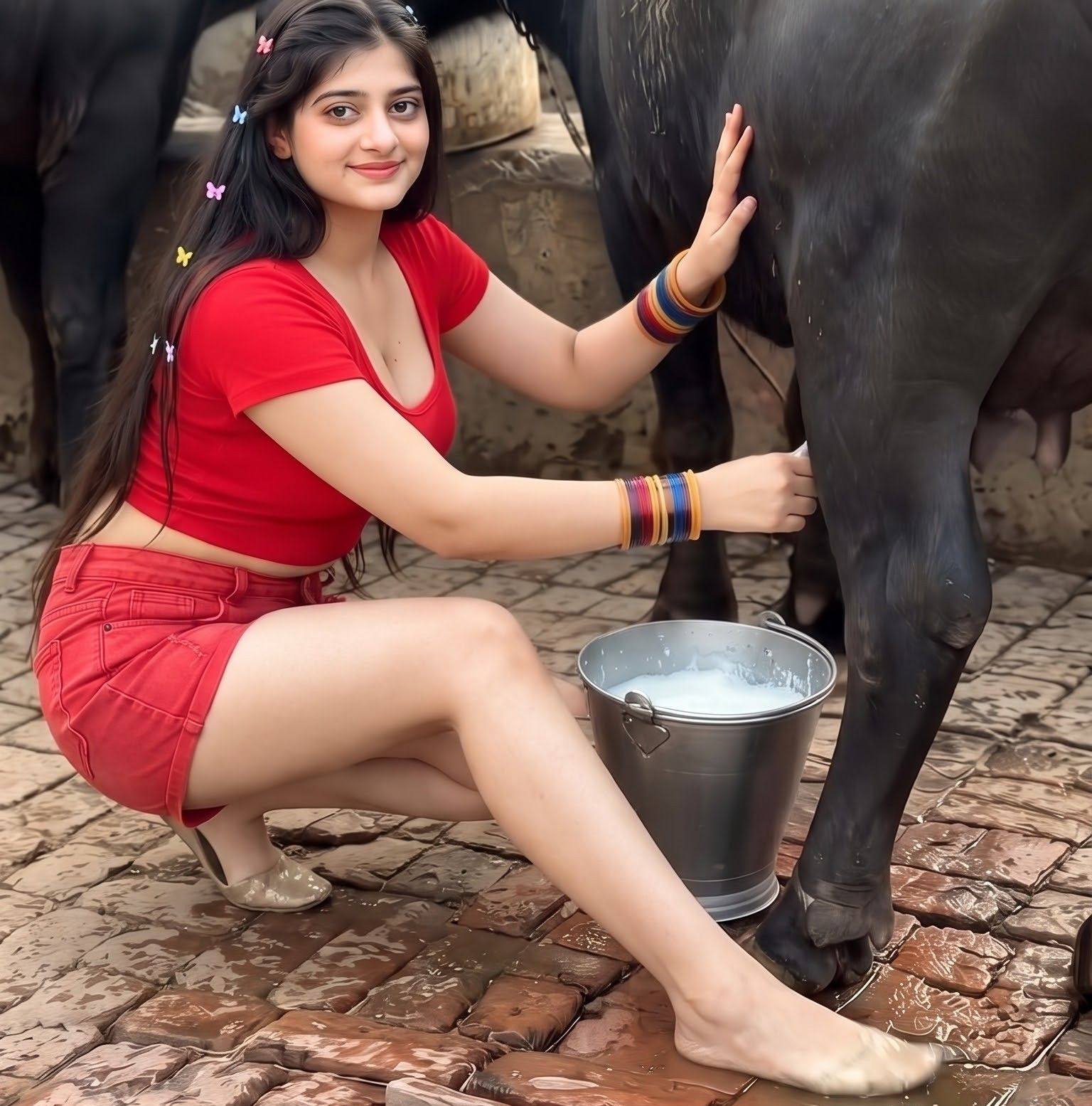Milking my cow #cow #cowlover #milk #milkshake #milking #milkingcows ...