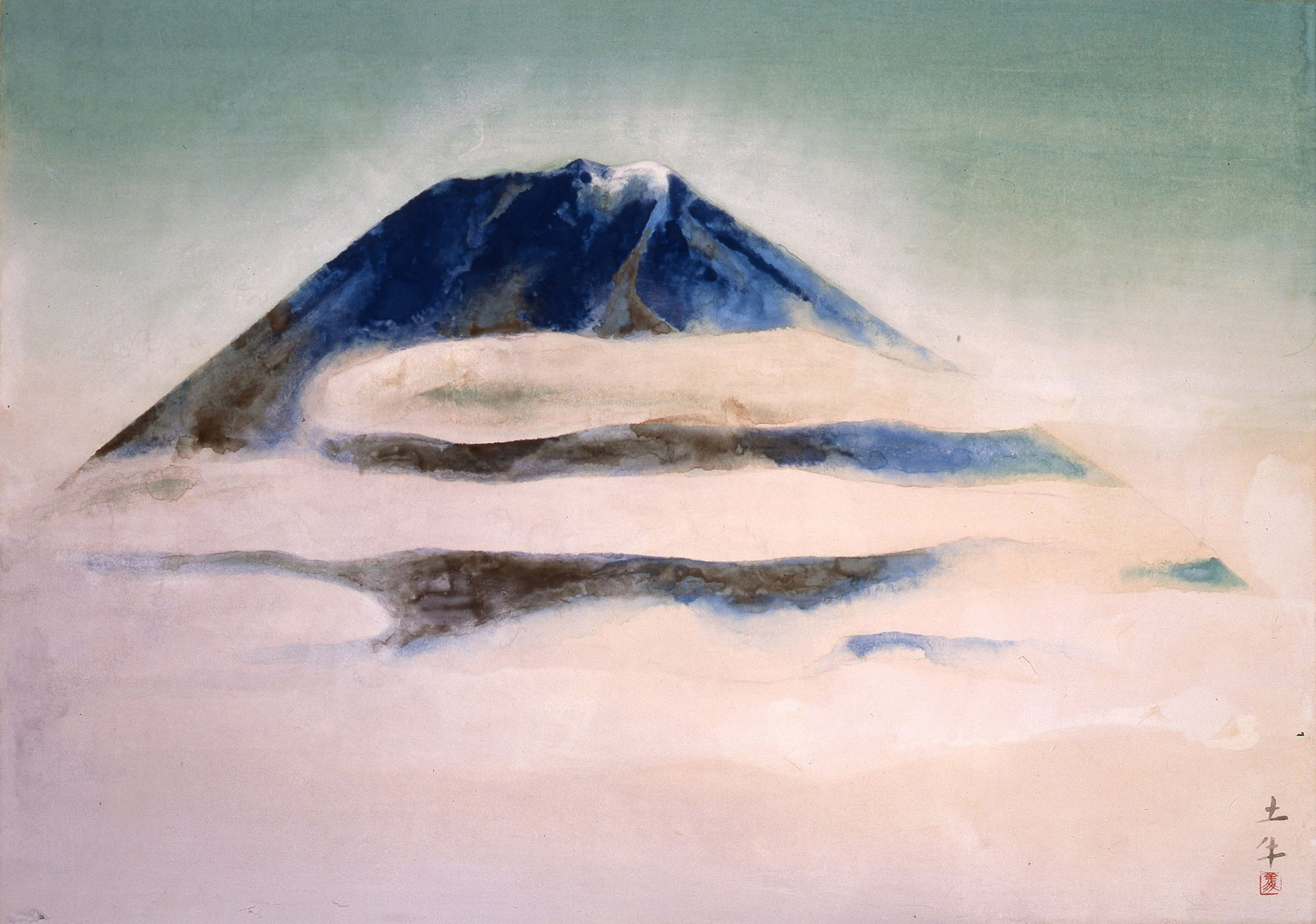Mt. Fuji' (富士山), 1976, by Okumura Togyū (奥村 土牛, 1889–1990