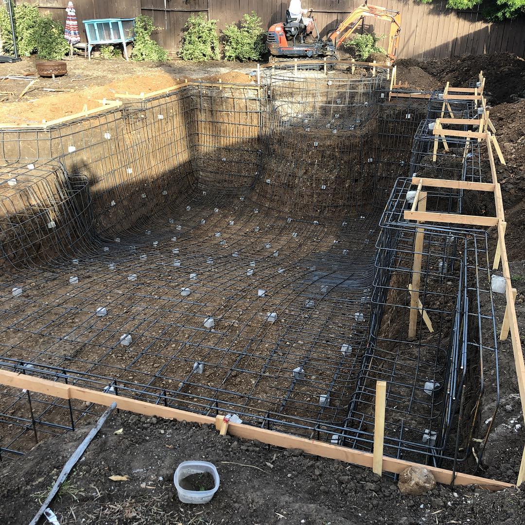 Bluefin Pools - Pool starts to take shape with rebar. Fun to watch the ...