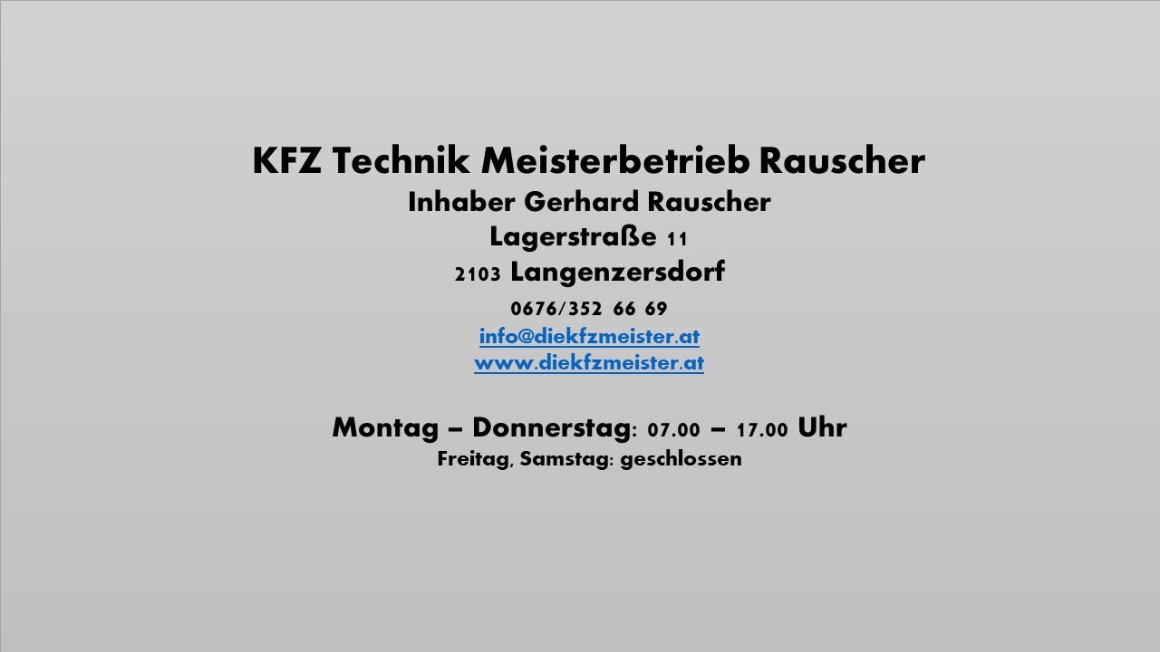 KFZ-Technik Meisterbetrieb Rauscher Gerhard | Langenzersdorf