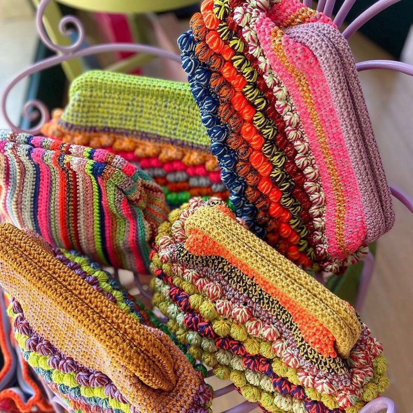 Sac Bandoulière Nadia Dafri Paris En Cuir Ethnique - Couleur Verte - Neuf Sans étiquettes