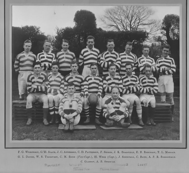 Old Chesterfield pics | Chesterfield Rugby Club team - probably 1940s ...