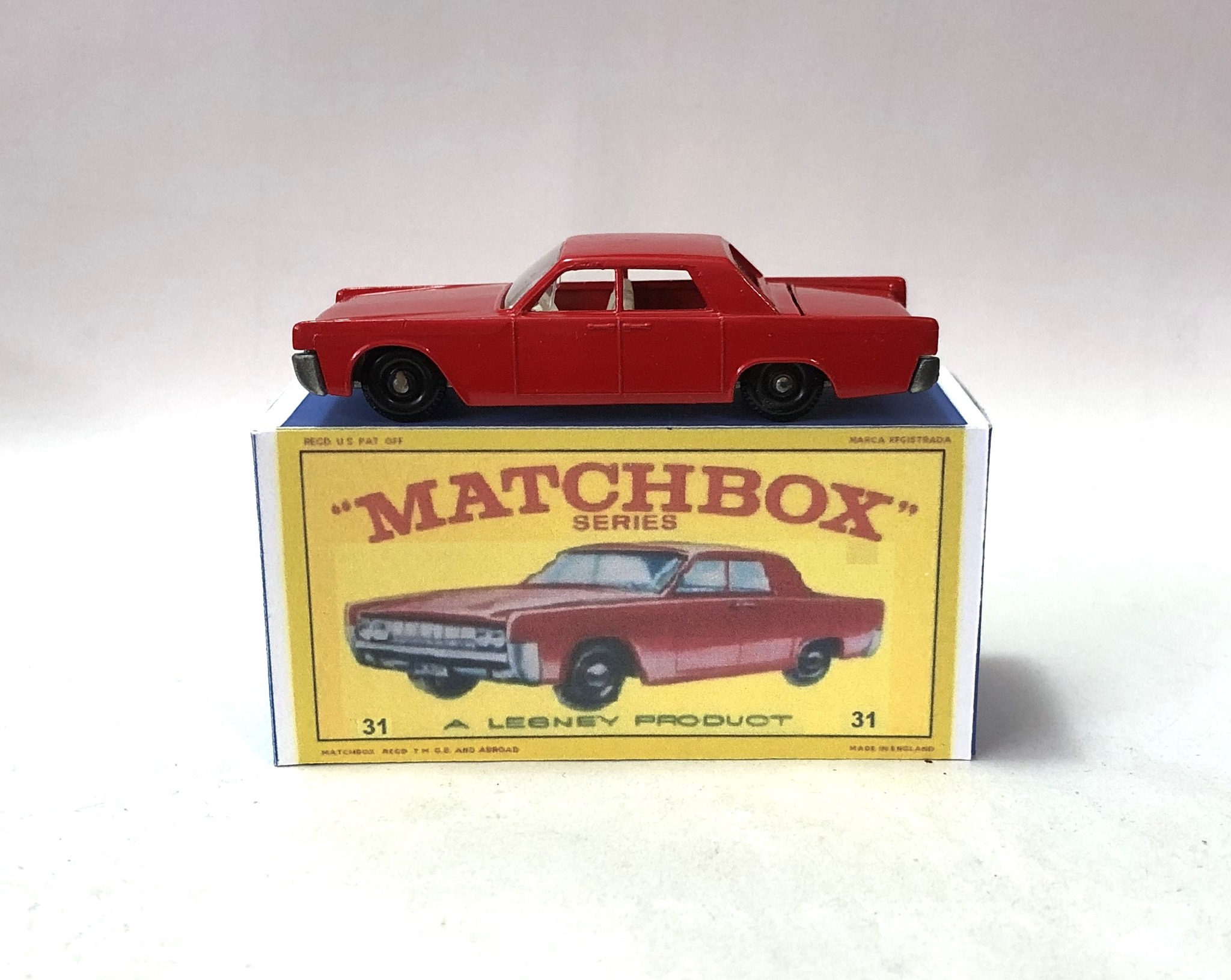 Vintage matchbox lincoln continental model