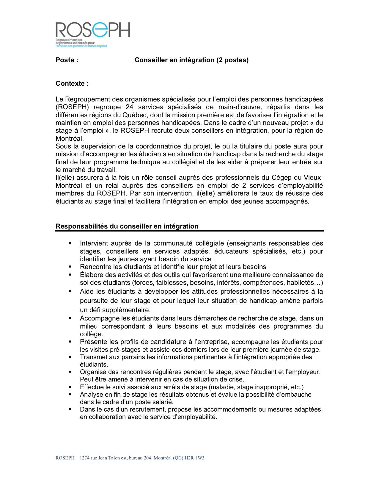 Roseph - Le ROSEPH est en recrutement pour 2 postes de... | Facebook