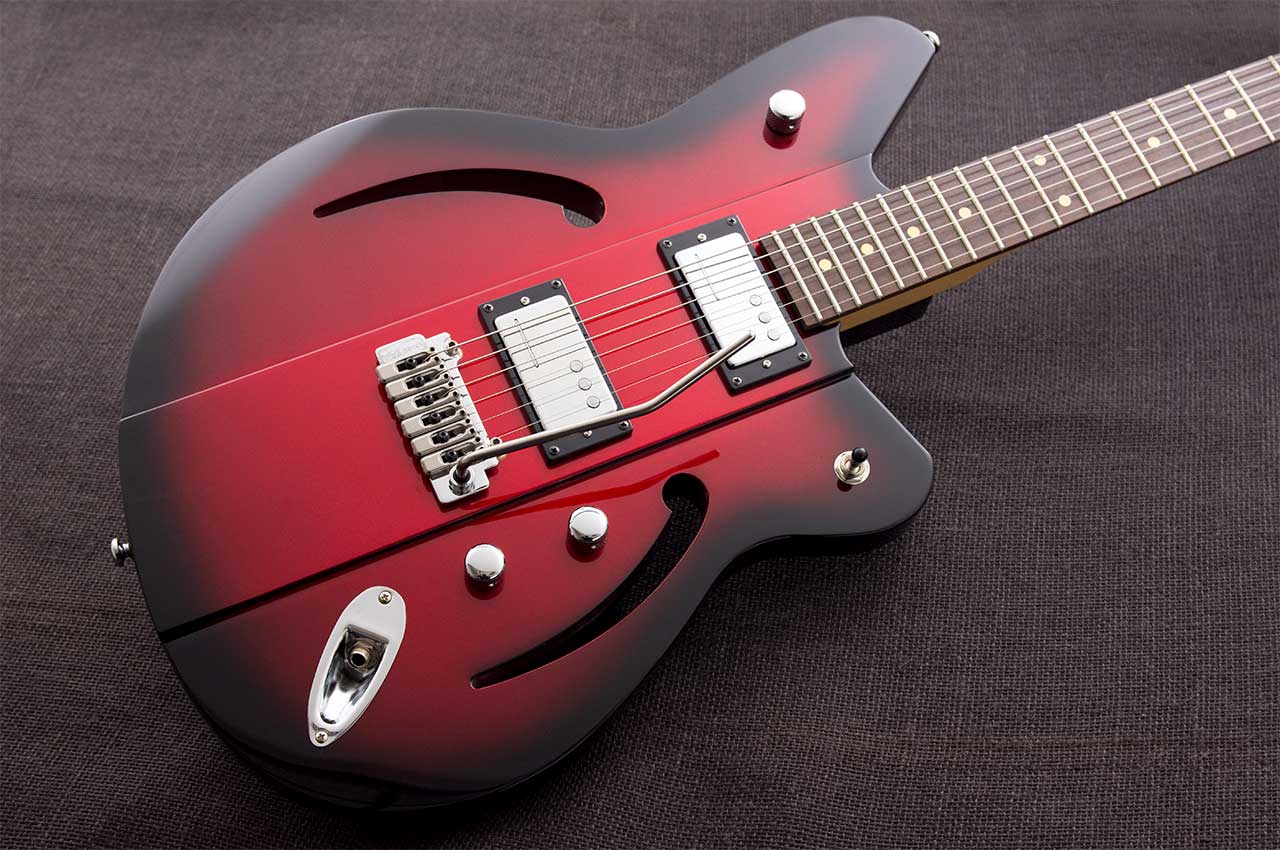 Reverend AirSonic W guitar combines solid body attack with semi-hollow tone