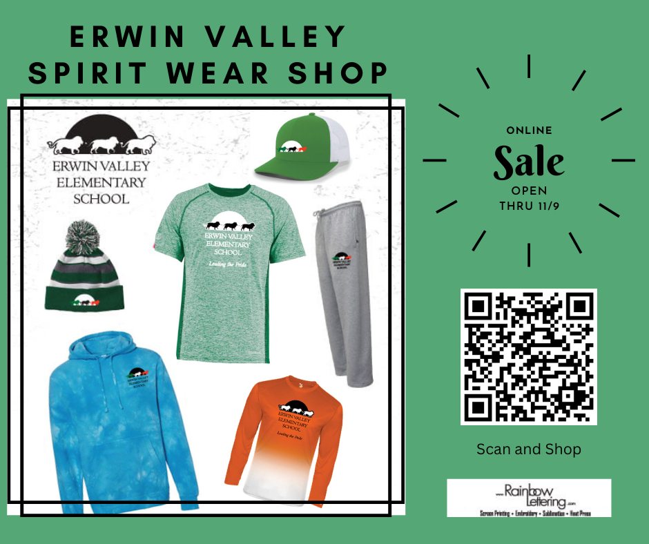 The 2022 Erwin Valley Spirit Wear store... - Erwin Valley PTA | Facebook