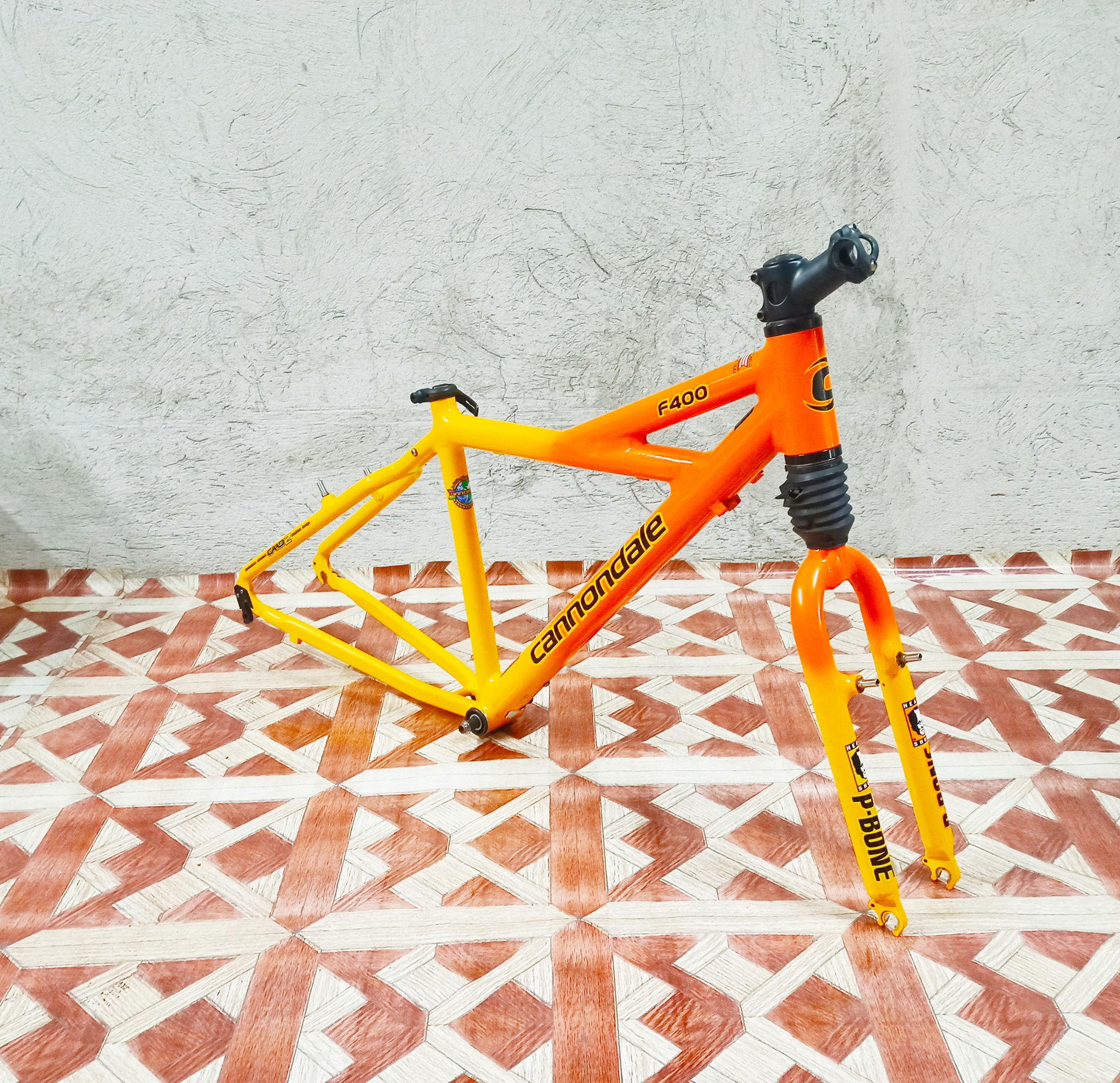 Cannondale F400 polished aluminum frame set for sale