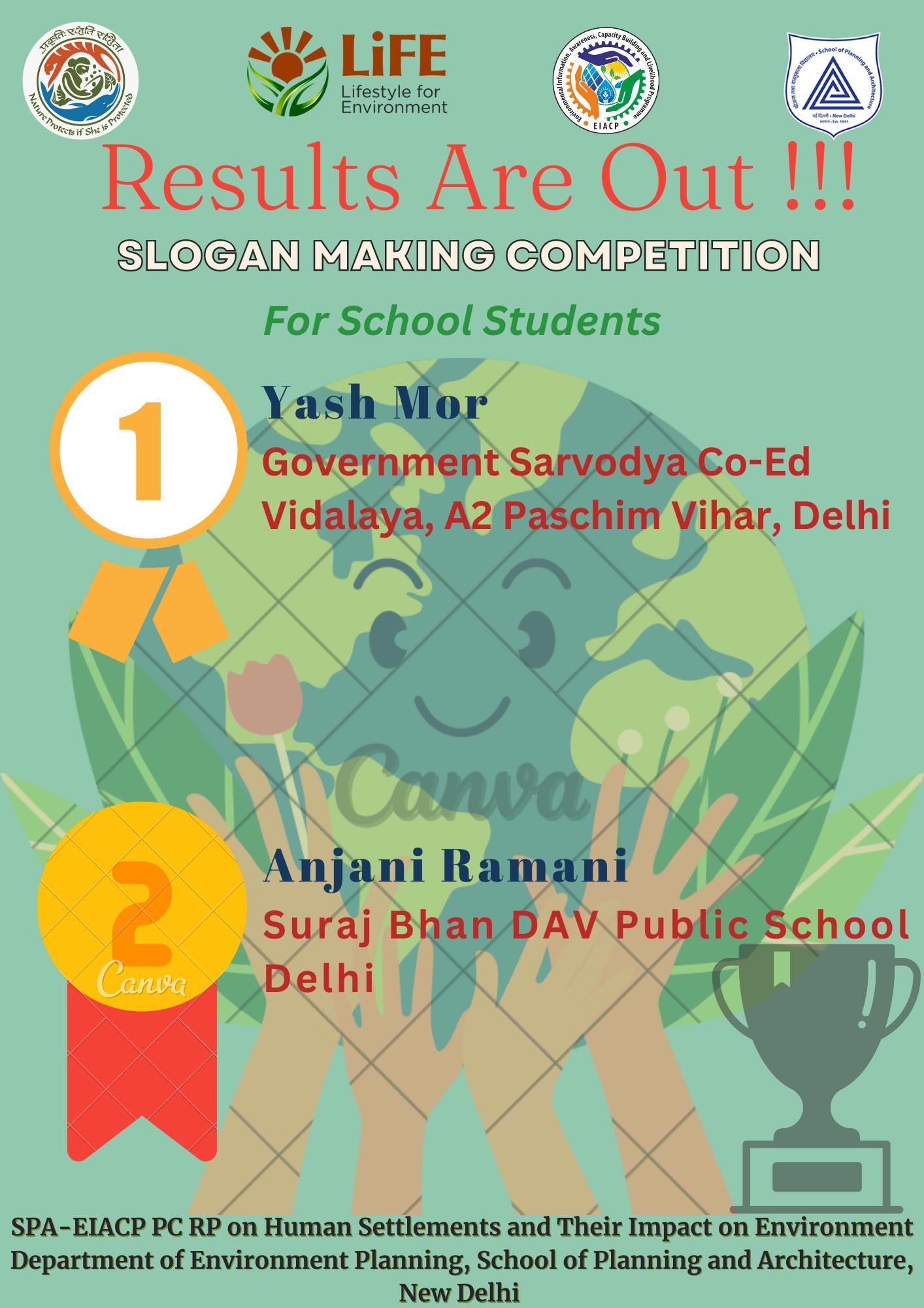 Congratulations to the winners of the Slogan Writing Competition ...