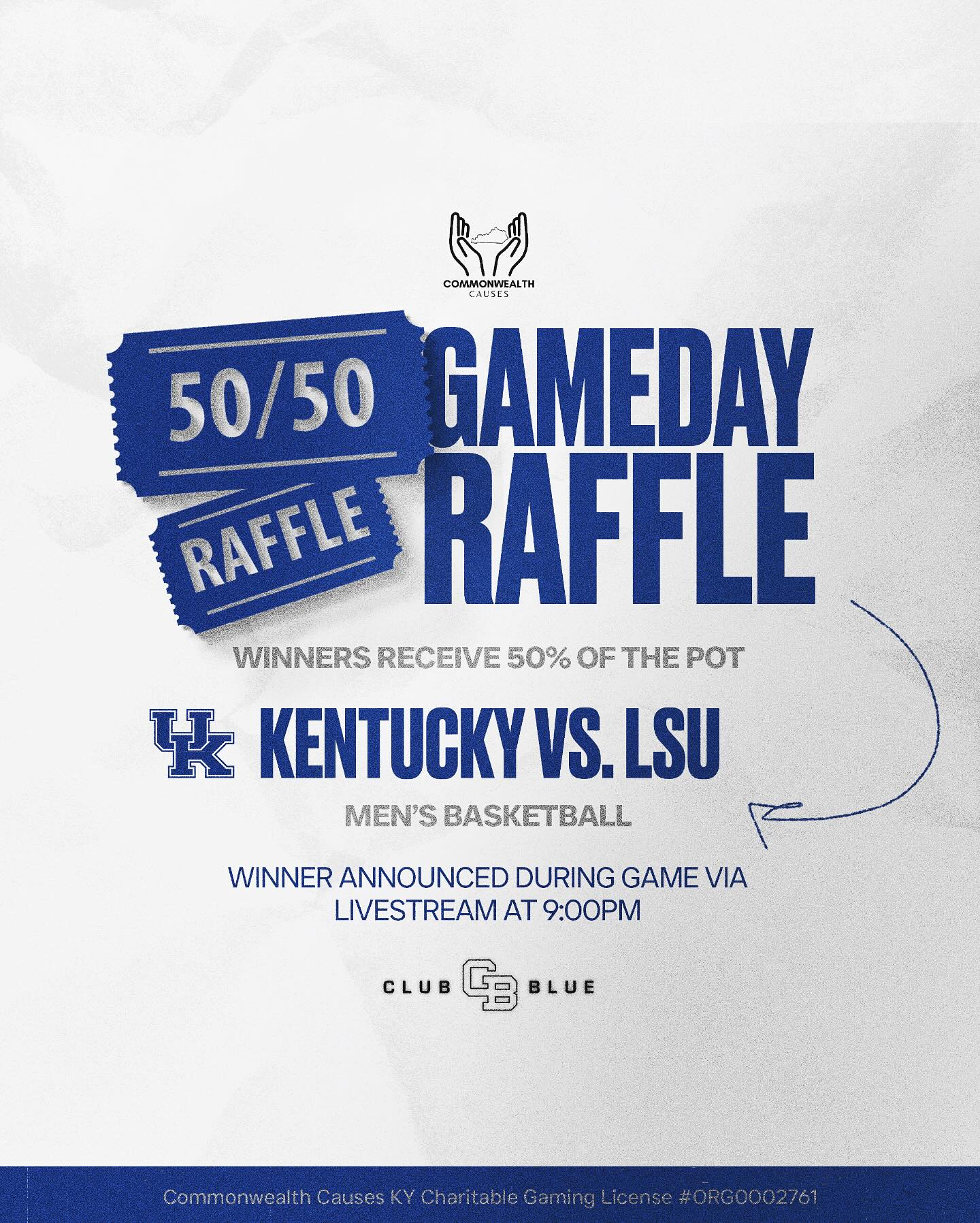 Commonwealth - The @kentuckymbb vs LSU 50/50 Gameday Raffle is LIVE! 😼 ...