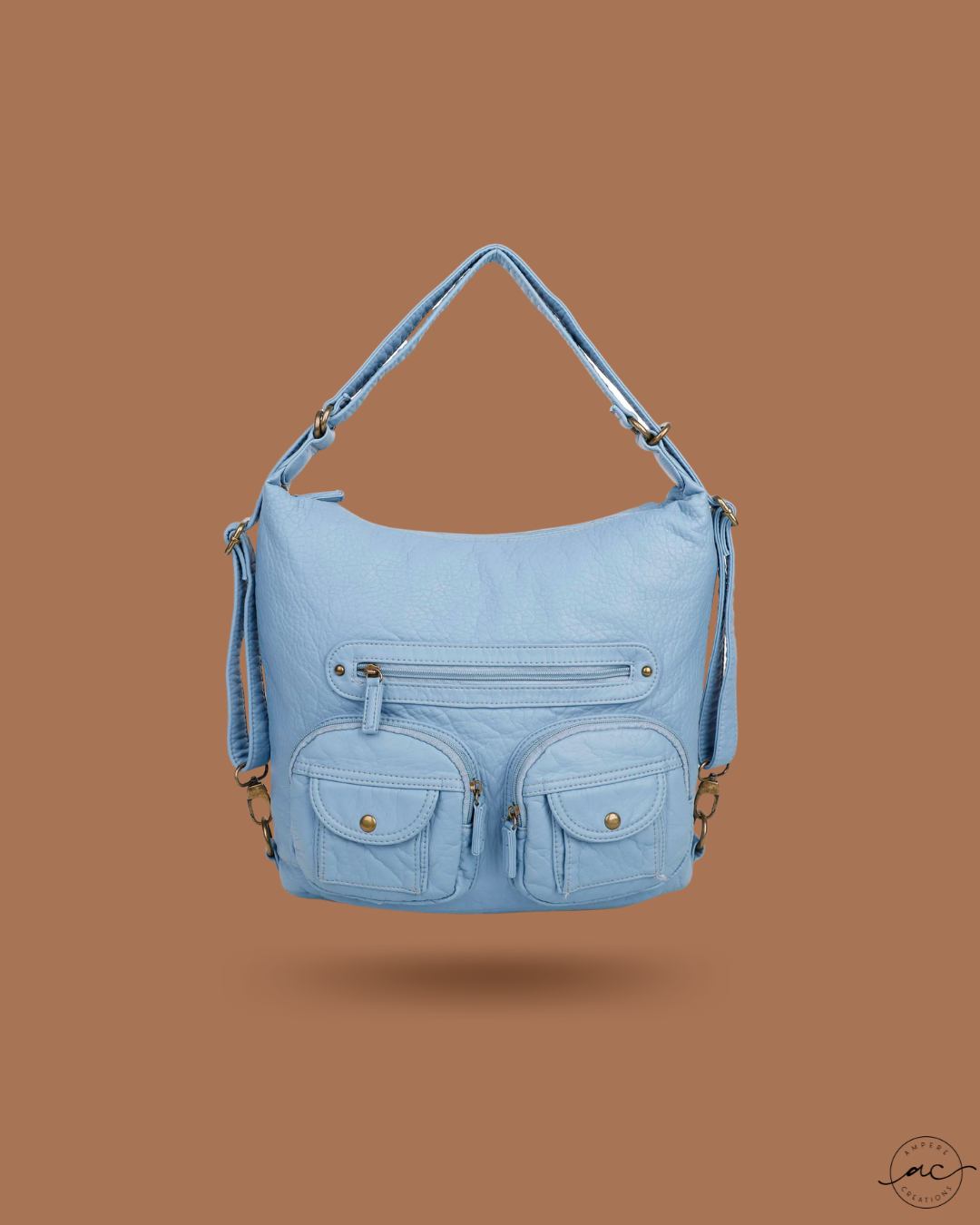 dasein faux leather front twist lock pocket fashion backpack DASEIN: Crossbody I made some slight changes that may be overkill Dark Brown SECONDSKIN Backpack FW26