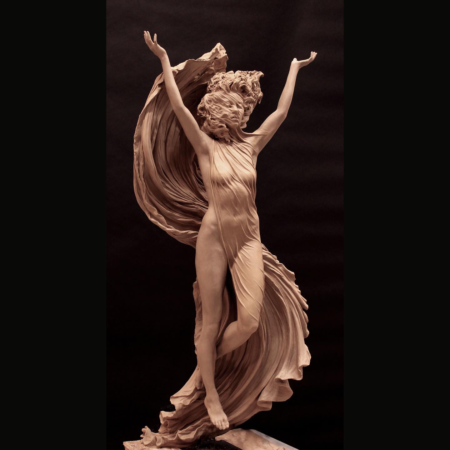 Transcendence”. Half life size. Clay shown for bronze. Smaller