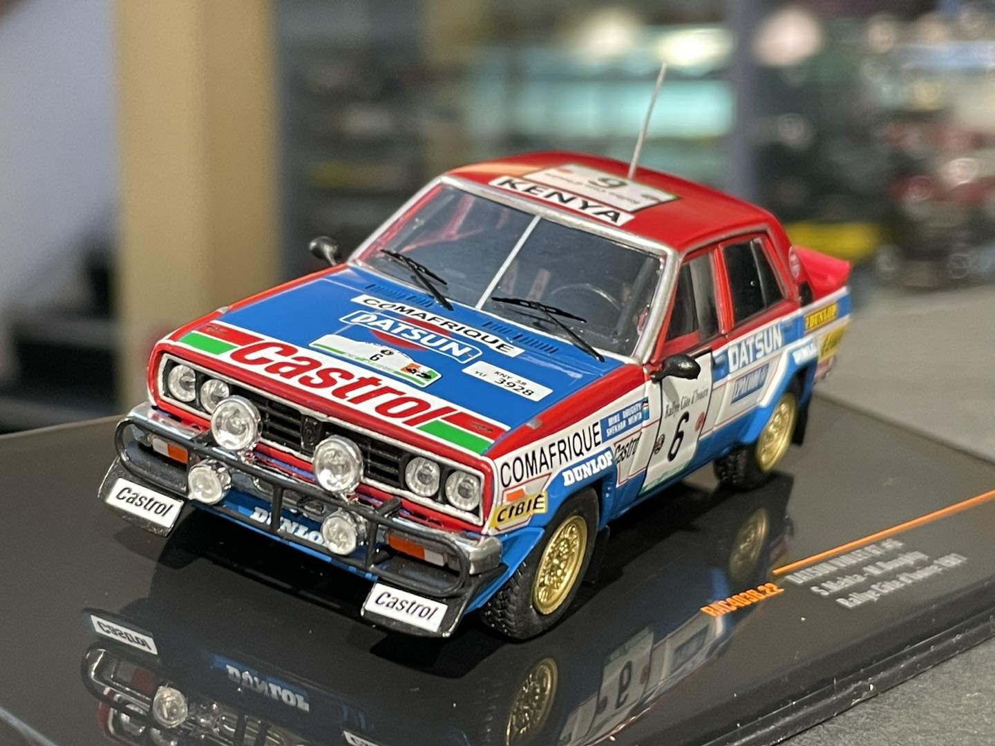 In stock now, 1/43 Datsun Violet GT Shekhar Mehta 1981 Safari