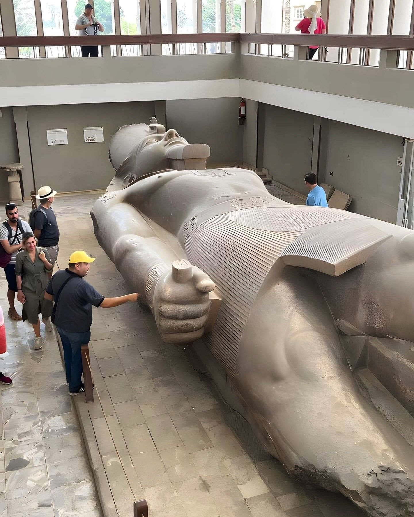 Ancient - The colossal statue of Ramesses II in Memphis, Egypt, stands ...