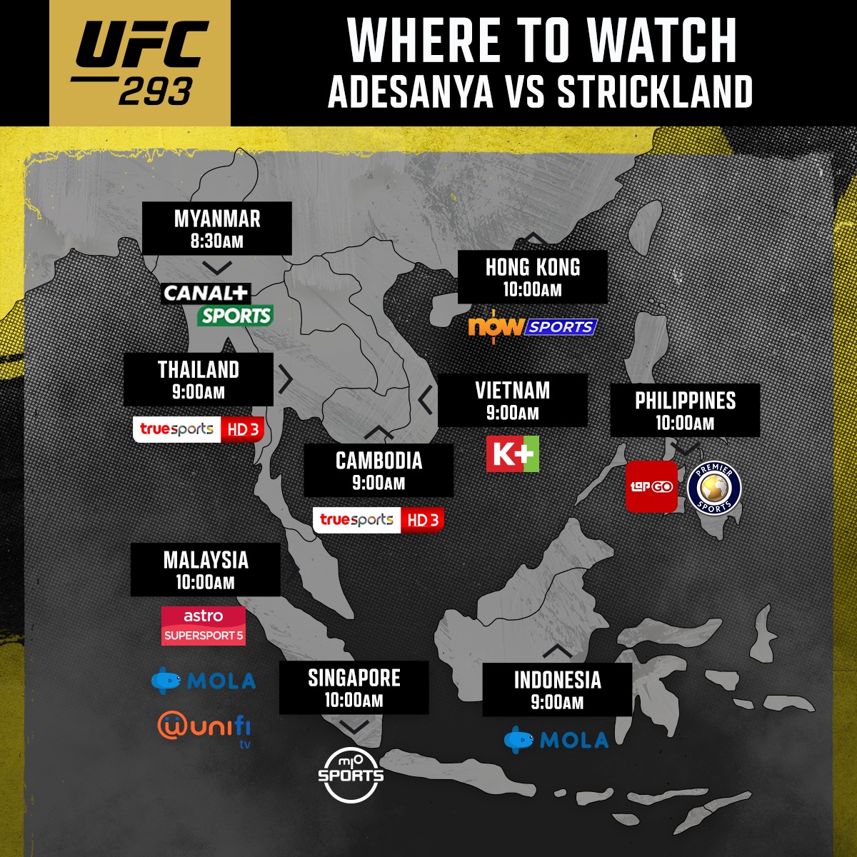 UFC - Fight Fans get ready! ⏰ Make sure to save these important #UFC293 ...