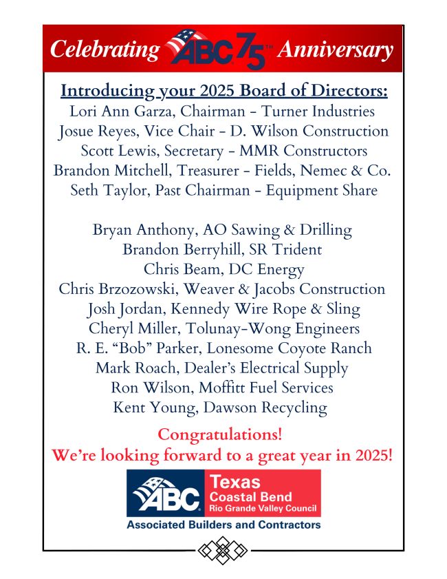 ABC Emerging Leaders Texas Coastal Bend - We are thrilled to announce ...