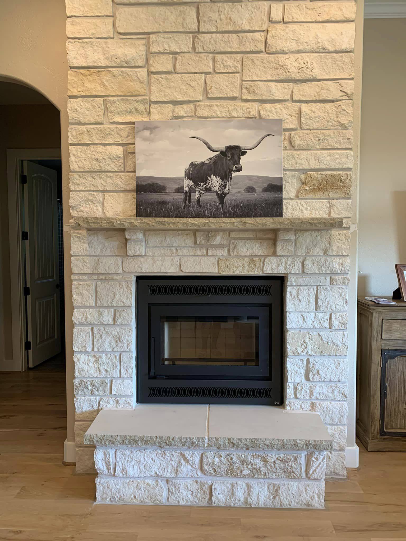 Beautiful Austin Stone Fireplace... - Classic Rock Stone Yard