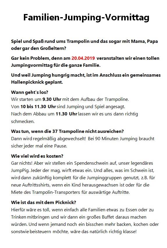 Fur Unseren Familien Jumping Vormittag Jumping Sv Rosche