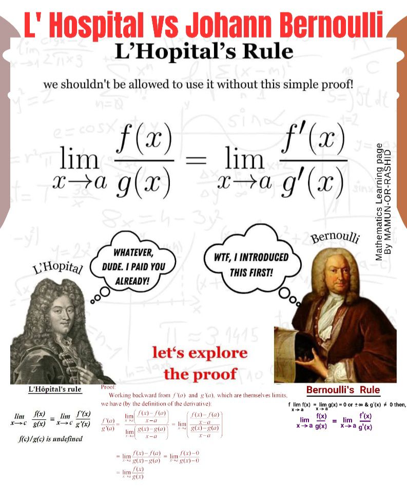 Mathematics - Do YOU Know? Guillaume de l'Hopital hired Bernoulli for ...