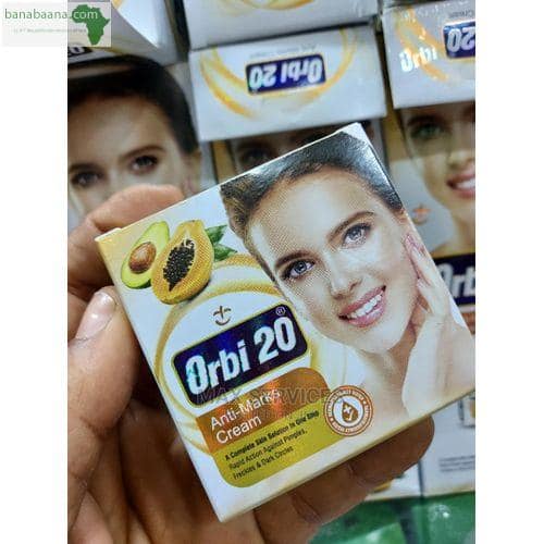 Crème éclaircissante Orbi 20 - Anti-taches à La Papaye & Avocat - SPF 50 - 20ml - Neuf