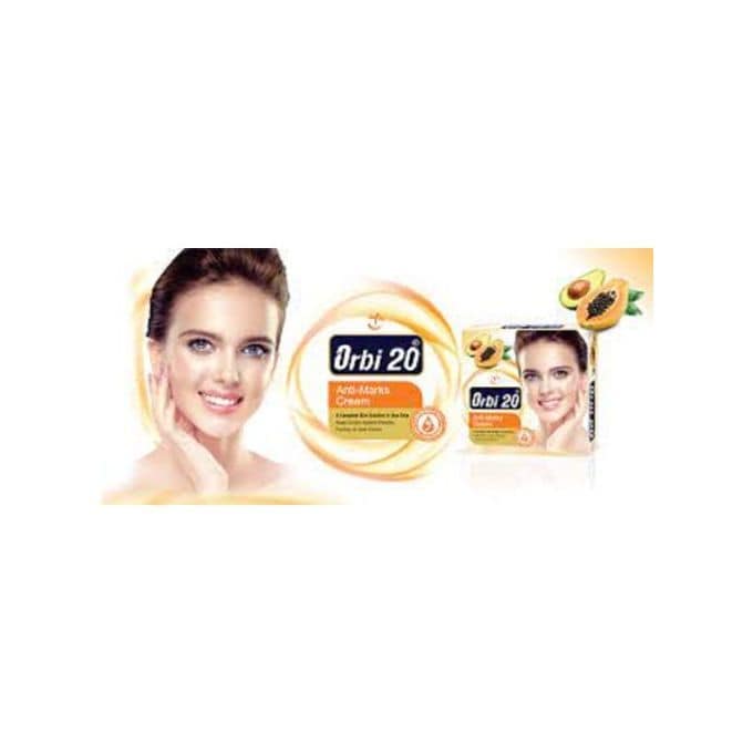 Crème Visage Éclaircissante Orbi 20 - À La Papaye & Avocat - SPF50 - Anti-Tâches - 20ml