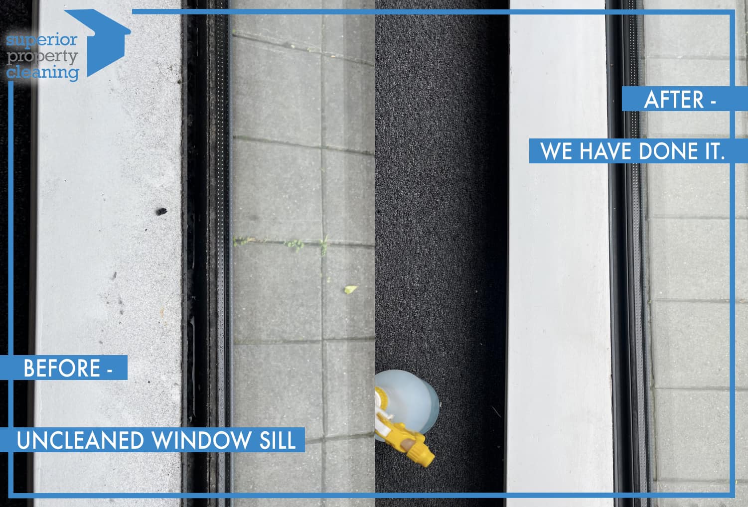 Superior - Spot the difference? Before and after Window Sill Cleaning ...