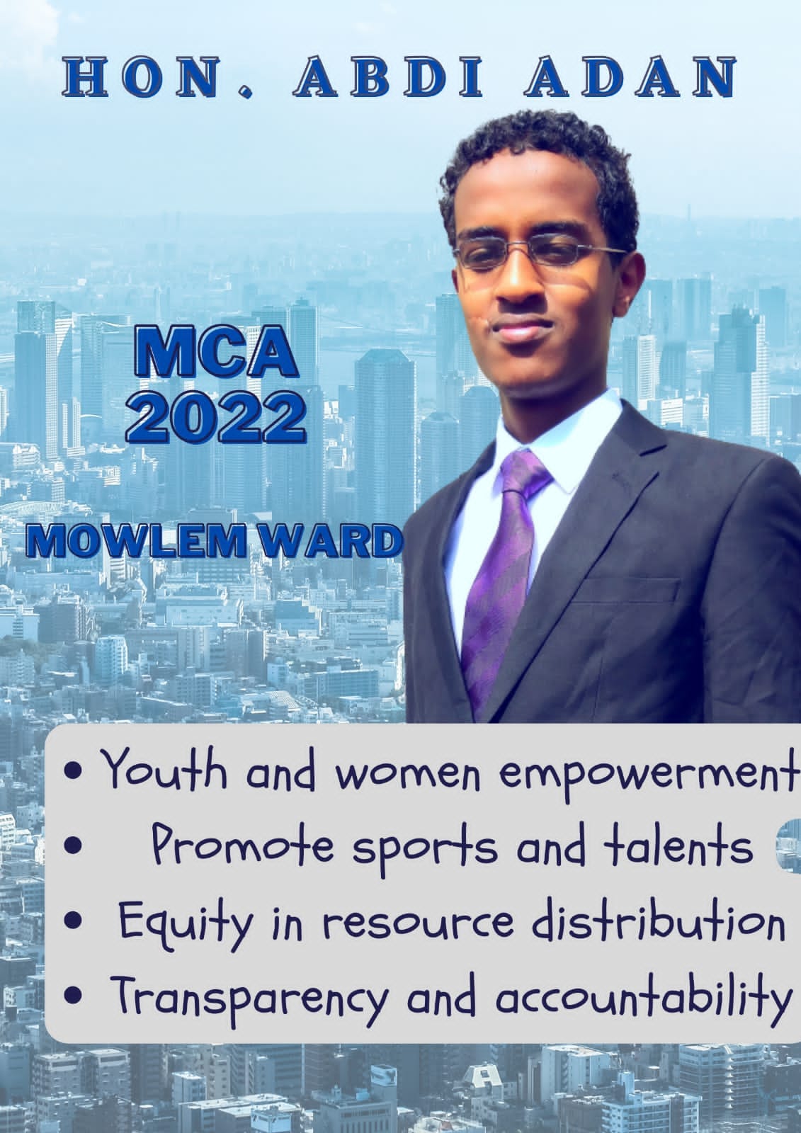 Abdi Aziz for MCA mowlem ward