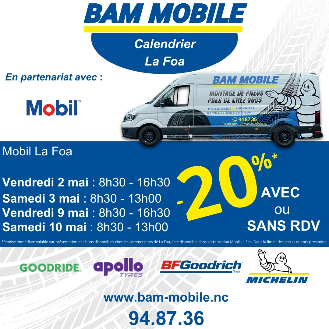 Calebam - 🚐 𝐁𝐀𝐌'𝐌𝐎𝐁𝐈𝐋𝐄 𝐫𝐞𝐯𝐢𝐞𝐧𝐭 𝐚̀ 𝐋𝐚 𝐅𝐨𝐚 ! Notre atelier mobile vous ...